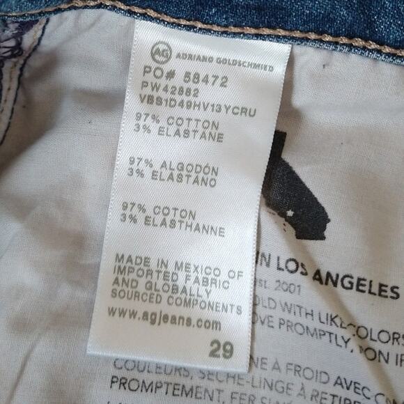 FLAWED** NWT AG Jeans Saige Wide Leg Fray Crop Women's size 29 - Picture 8 of 15